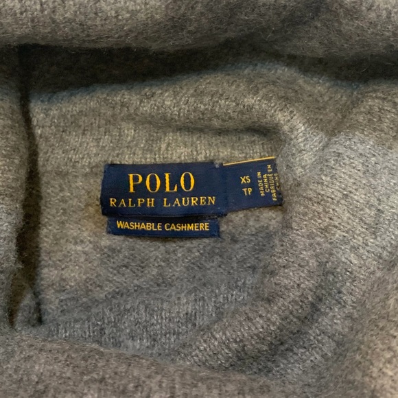 XS / polo ralph lauren cashmere turtleneck crop sweater - Picture 2 of 4